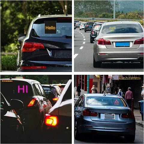 Easy-Mount LED Display Installation for Vehicle Window Communication