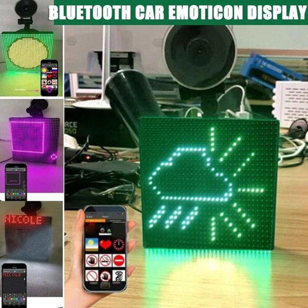 Bluetooth Car Emoticon LED Display – Custom Pixel Messaging Screen