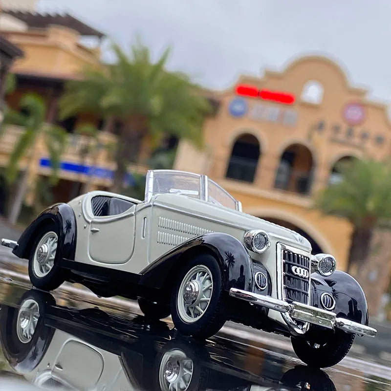 1:32 AUDI WANDERER W25K Classic Alloy Open Car Model Diecasts Metal Toy