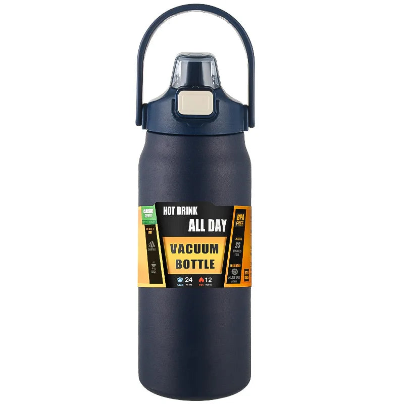 304 Stainless Steel Thermos with Straw – Portable Thermal Mug Tumbler for Hot & Cold Drinks