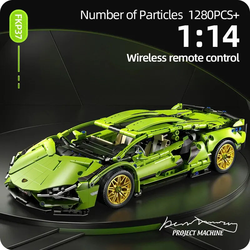 1280PCS Racing Supercar Model – Building Blocks Kit for Kids & Adults