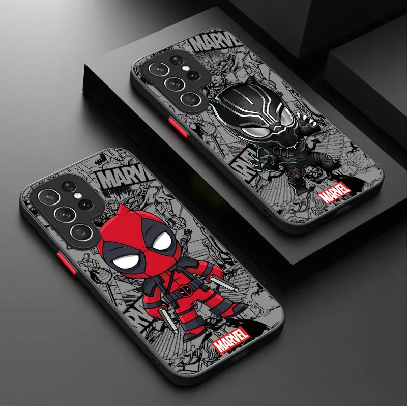 Anime Marvel Spider Man Case For Samsung Galaxy S24 S23 S22 Ultra S21 S20 FE S10 Plus A15 A25 A35 A55 5G Note 20 10 Soft Cover