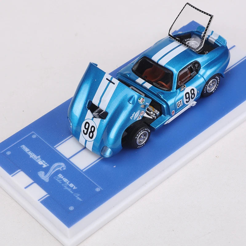 Fine Works 1:64 Shelby Cobra Alloy Model Car Can Open Engine Hood And Trunk Lid