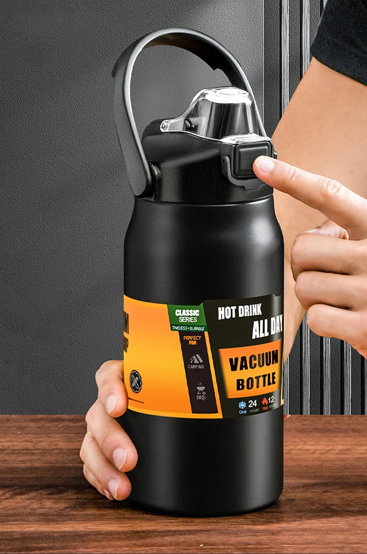 304 Stainless Steel Thermos with Straw – Portable Thermal Mug Tumbler for Hot & Cold Drinks