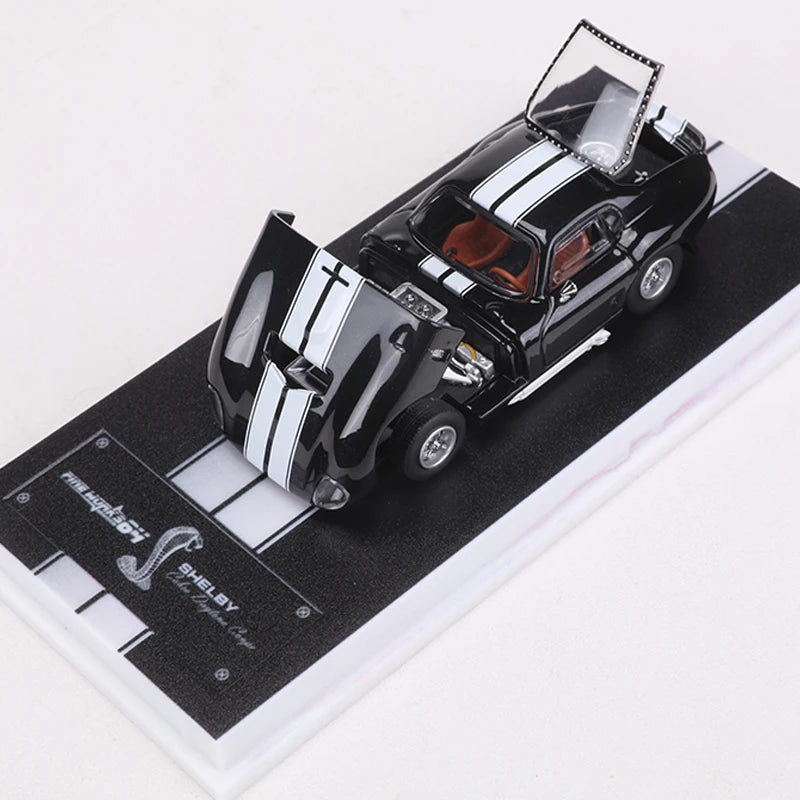Fine Works 1:64 Shelby Cobra Alloy Model Car Can Open Engine Hood And Trunk Lid