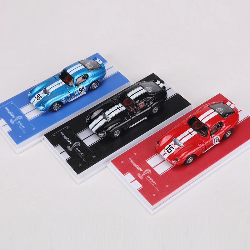 Fine Works 1:64 Shelby Cobra Alloy Model Car Can Open Engine Hood And Trunk Lid