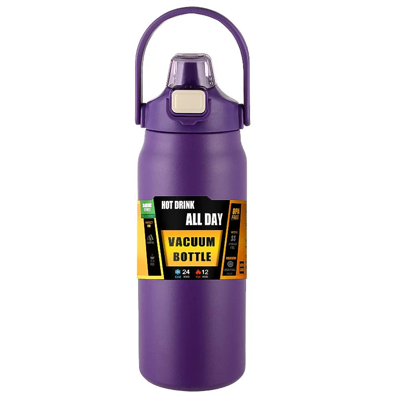 304 Stainless Steel Thermos with Straw – Portable Thermal Mug Tumbler for Hot & Cold Drinks