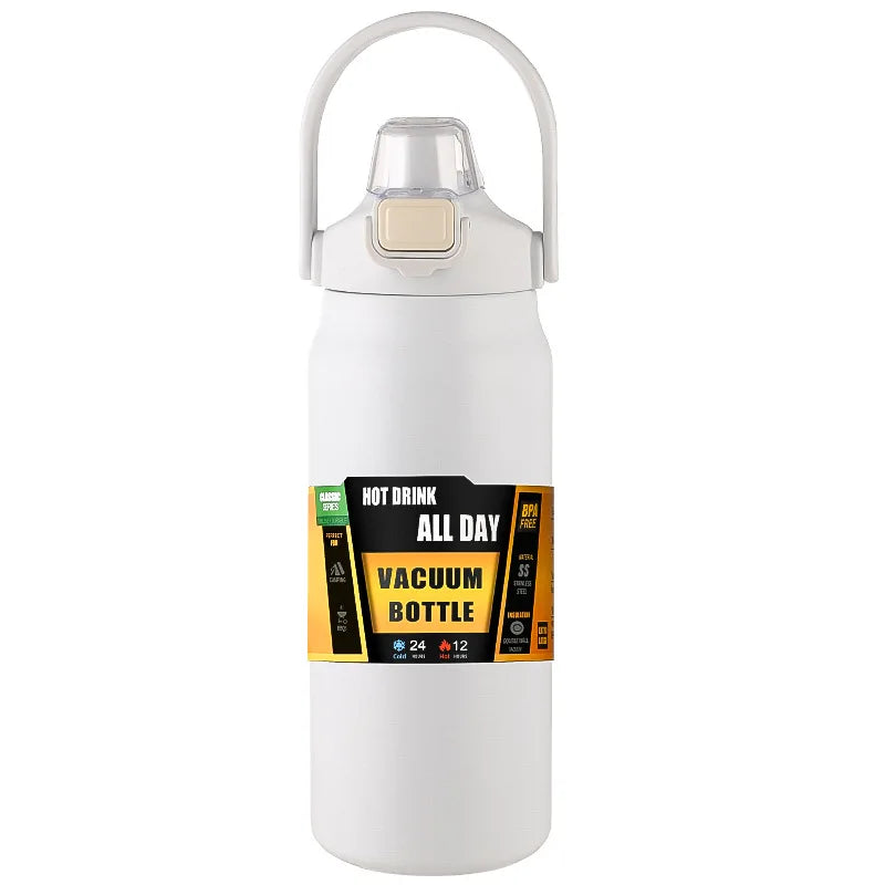 304 Stainless Steel Thermos with Straw – Portable Thermal Mug Tumbler for Hot & Cold Drinks