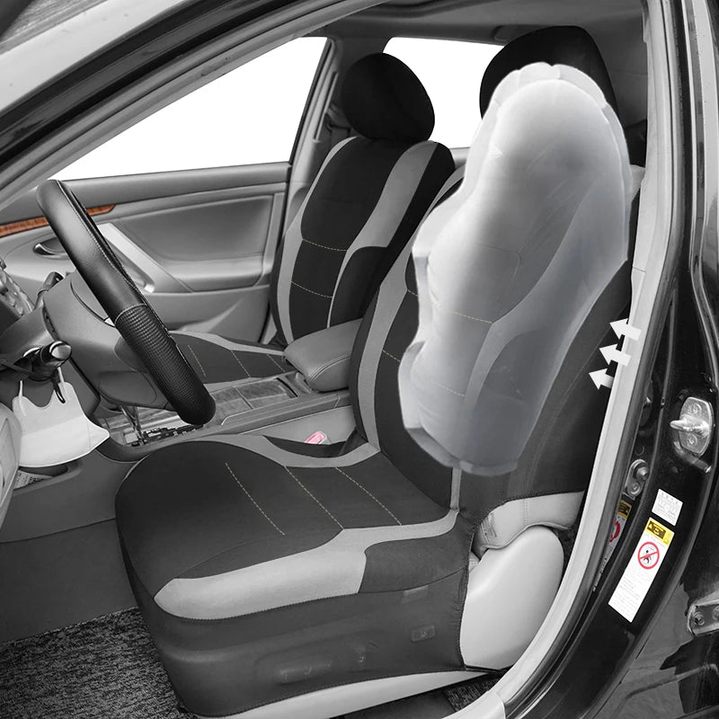 Universal Sporty Car Seat Covers – Polyester, All-Season Fit