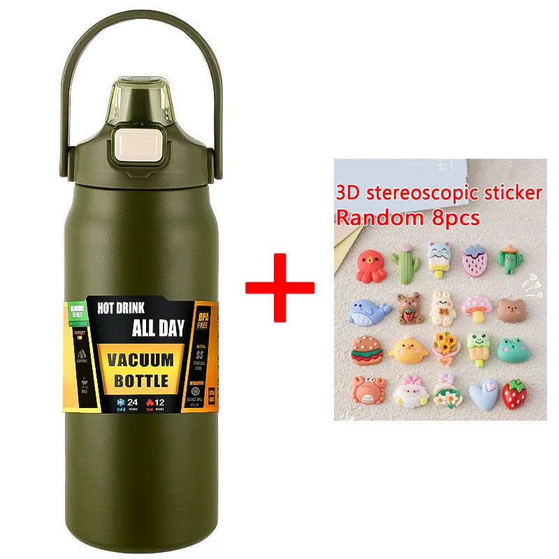 1.5L Stainless Steel Thermos Bottle – Large Capacity Vacuum Insulated Mug