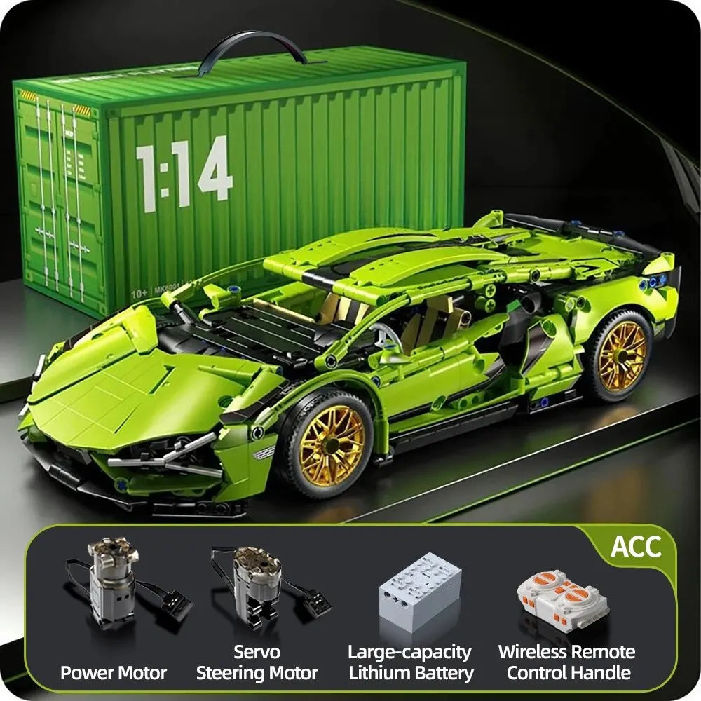 1280PCS Racing Supercar Model – Building Blocks Kit for Kids & Adults