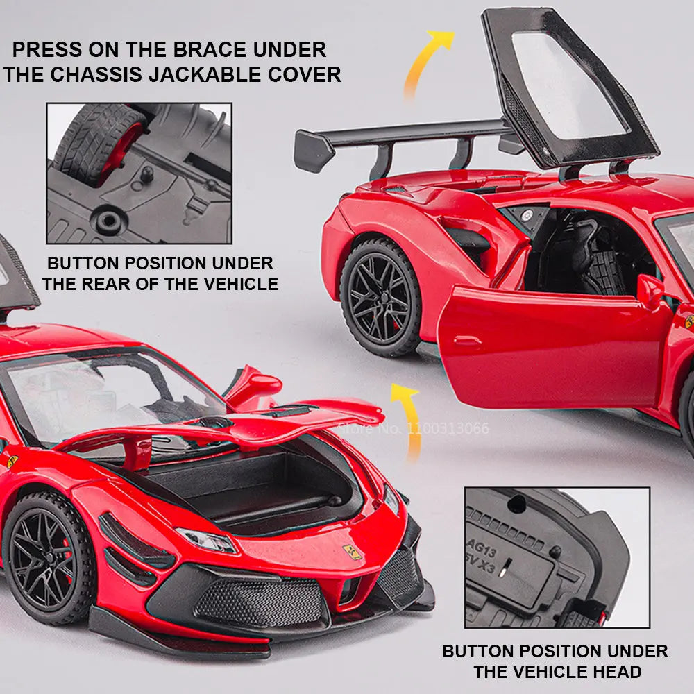 1:32 F488 Alloy Car Model Diecasts Metal Toys Children's Gift