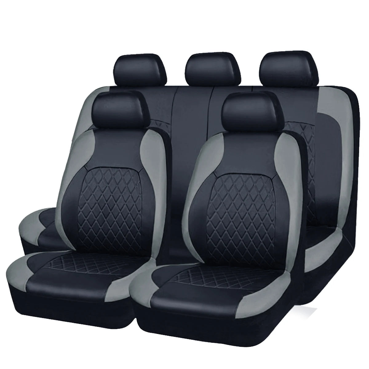 All-Season Quilted PU Leather Car Seat Cover – Full Protection