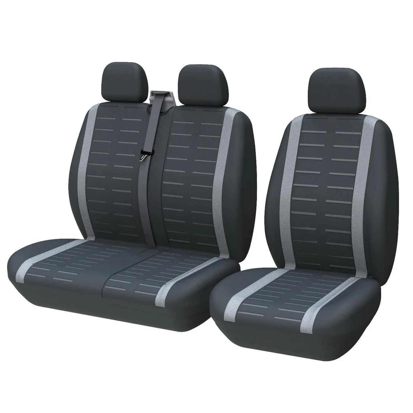 Universal 3D Stripe Seat Covers – 2+1 Set for Vans & Trucks