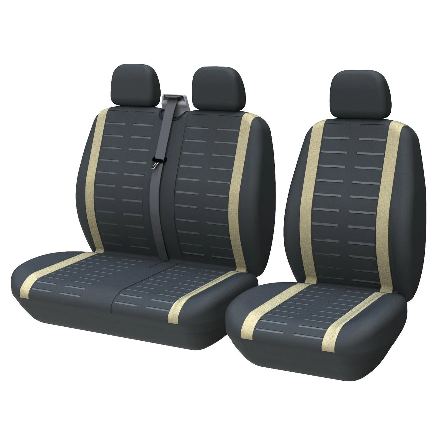 Universal 3D Stripe Seat Covers – 2+1 Set for Vans & Trucks