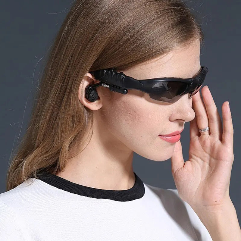Wireless Stereo Earphones & Mic Sunglasses – Sport & Driving Headset