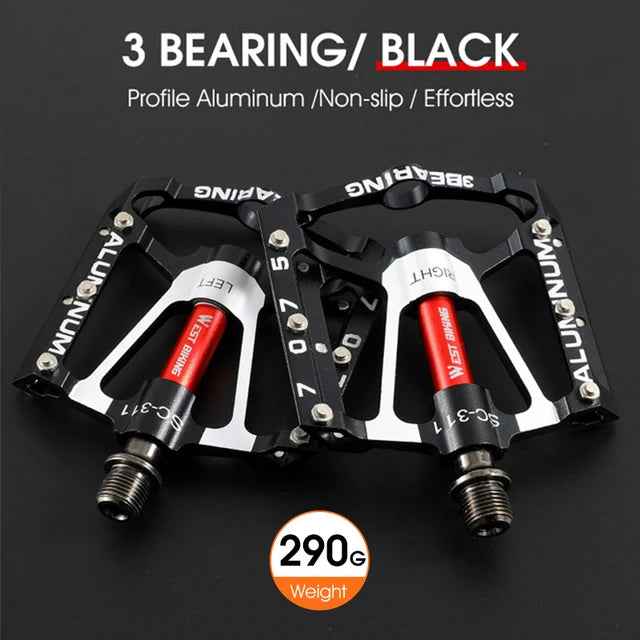 Ultralight 3 Bearings Pedal Bicycle Bike Pedal Anti-slip CNC BMX MTB Road Bike Pedal Cycling Aluminum Alloy Bike Accessories