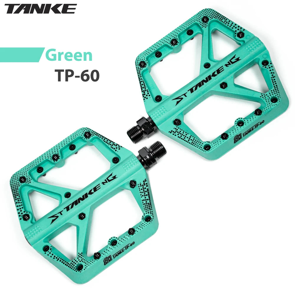 TANKE MTB Bike Nylon Pedal Widen Non-slip DU+1 Bearing Bicycle Mountain Bike Off-road Cycling Accessories Universal BMX Platfor