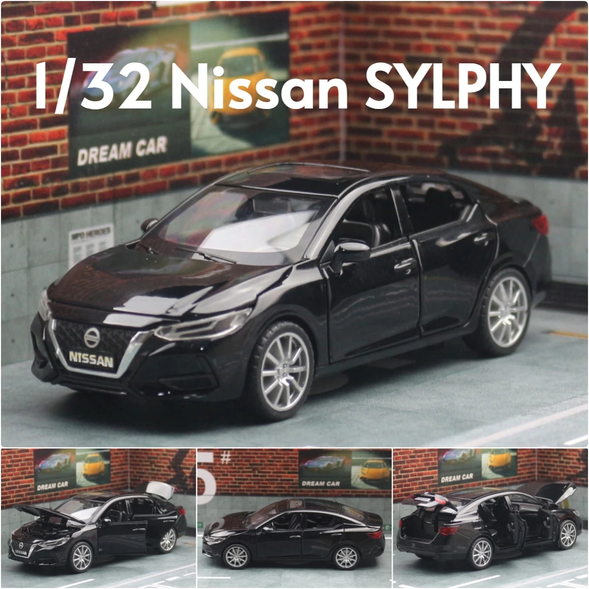 1/32 Nissan SYLPHY Miniature Diecast Toy Car Model