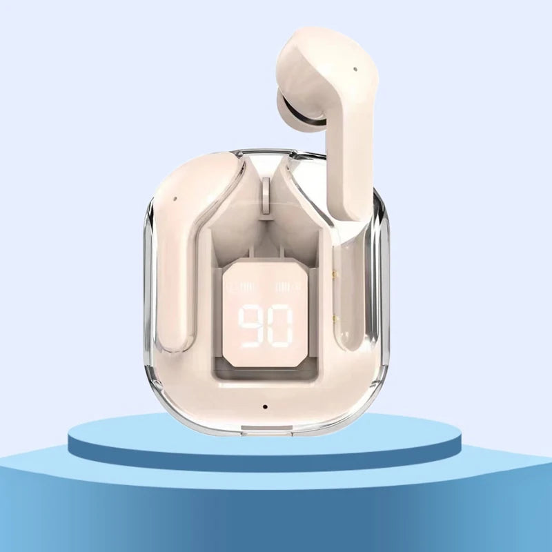 Wireless Bluetooth 5.3 Transparent Headset – LED Display & Stereo Sound