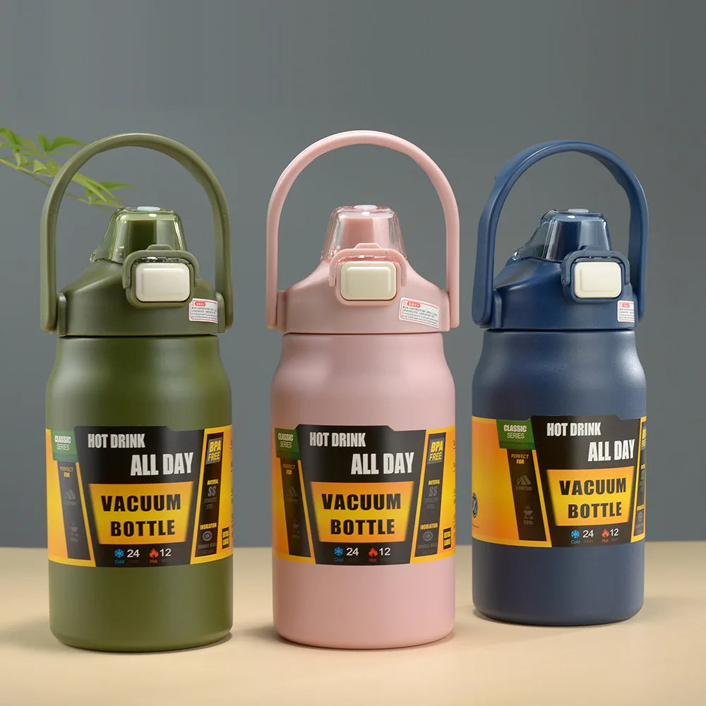1.5L Stainless Steel Thermos Bottle – Large Capacity Vacuum Insulated Mug