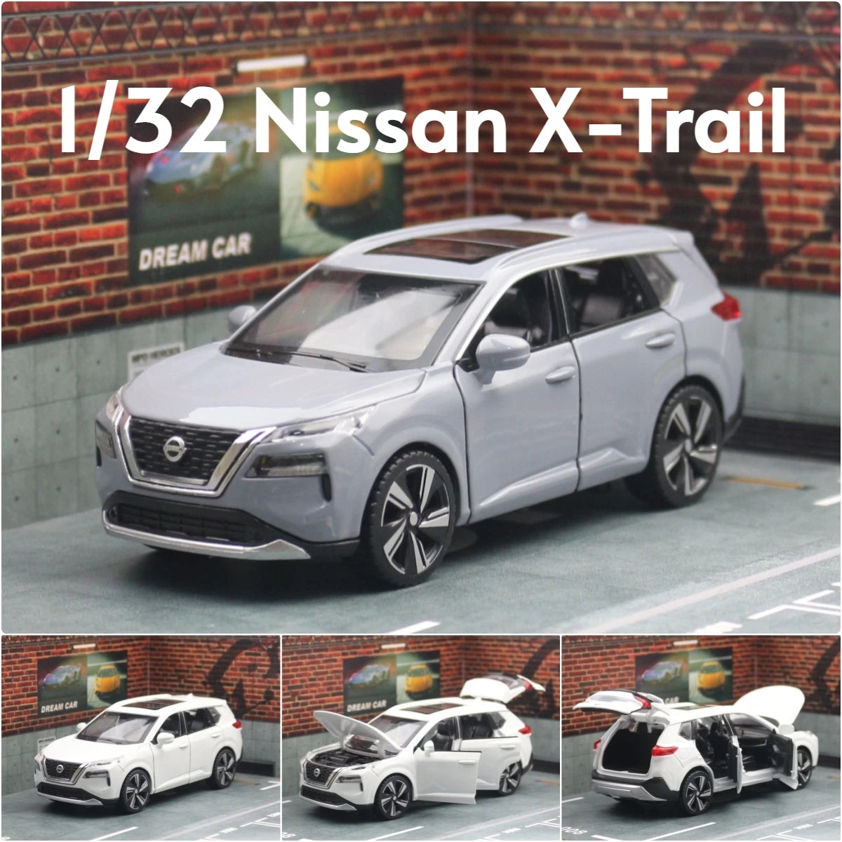 1/32 Nissan X-Trail SUV Miniature Diecast Toy Car
