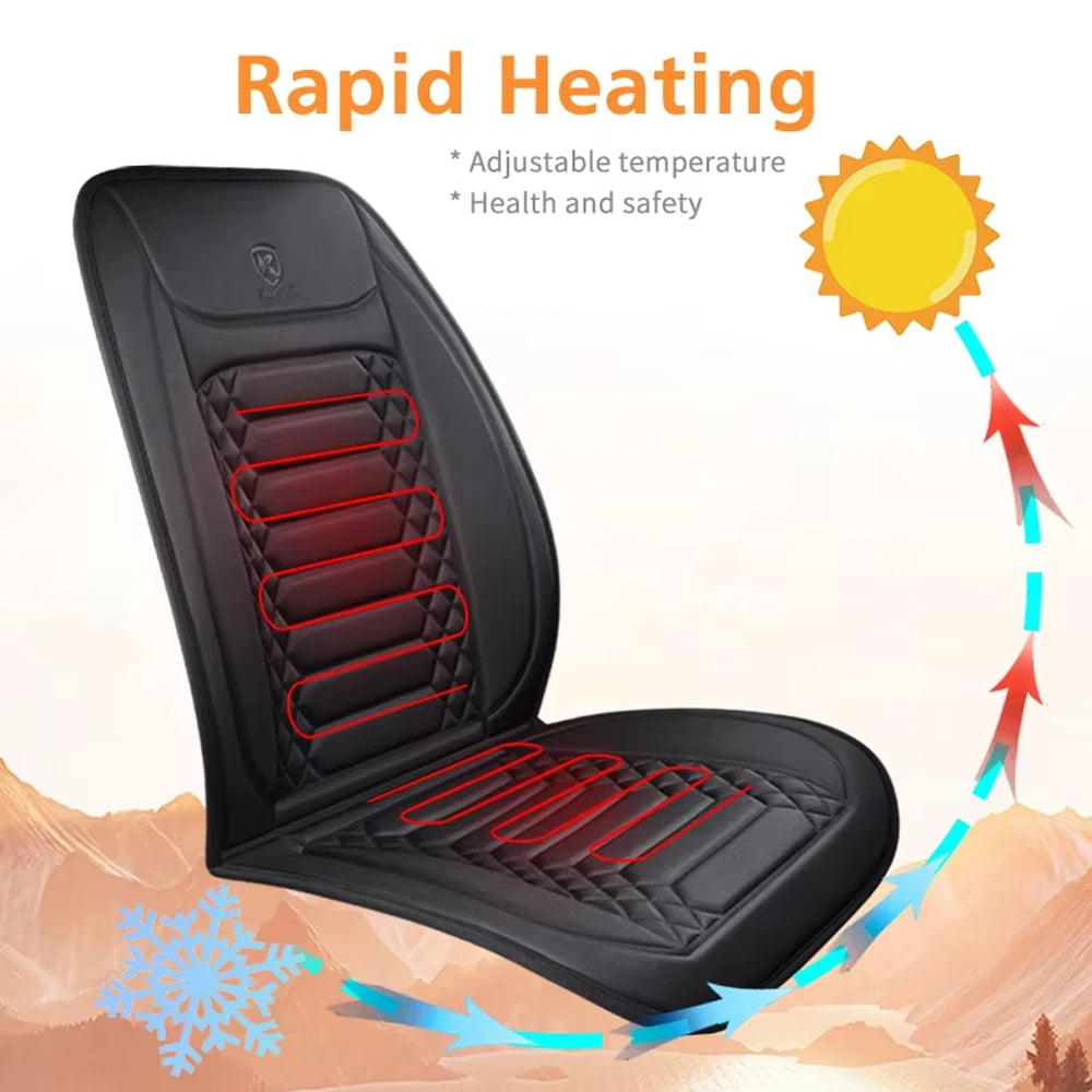Winter Heated Car Seat Cover – 12V Warmer Cushion