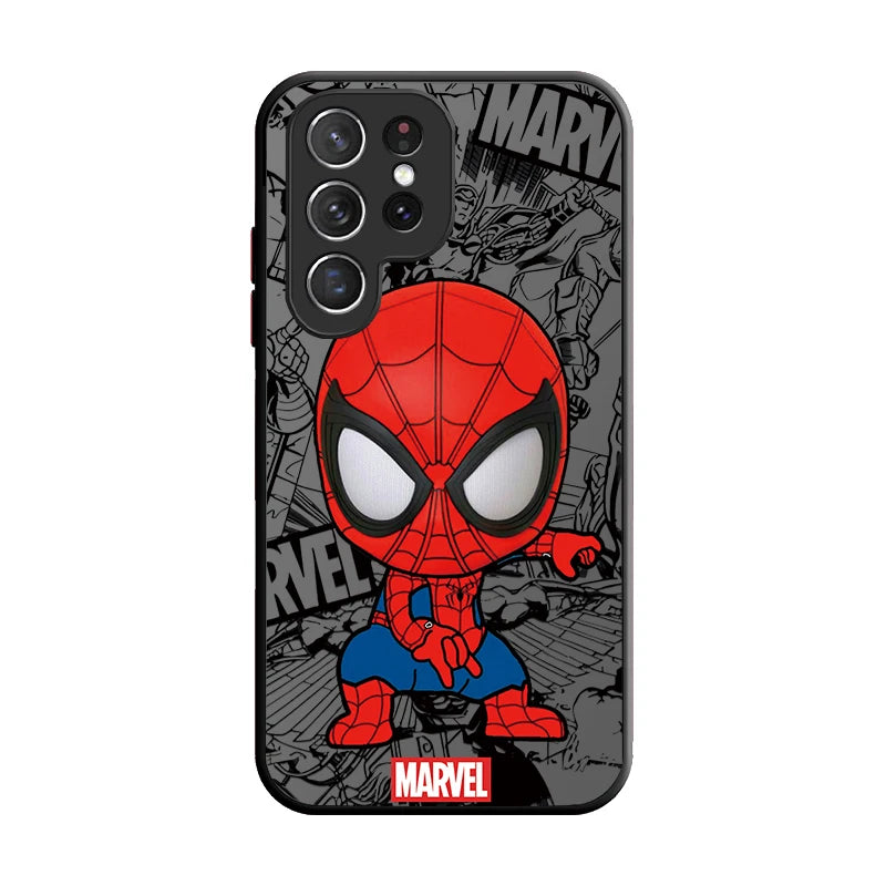 Anime Marvel Spider Man Case For Samsung Galaxy S24 S23 S22 Ultra S21 S20 FE S10 Plus A15 A25 A35 A55 5G Note 20 10 Soft Cover