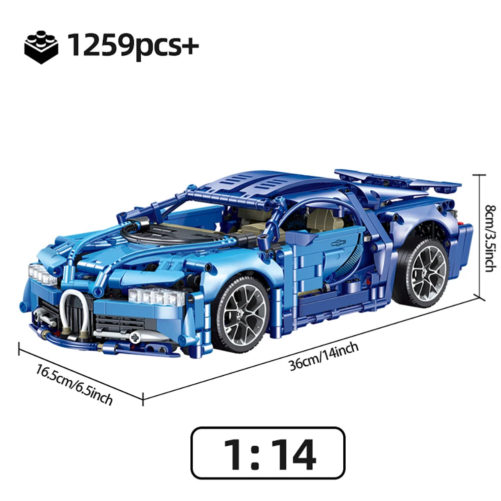 1280PCS Racing Supercar Model – Building Blocks Kit for Kids & Adults