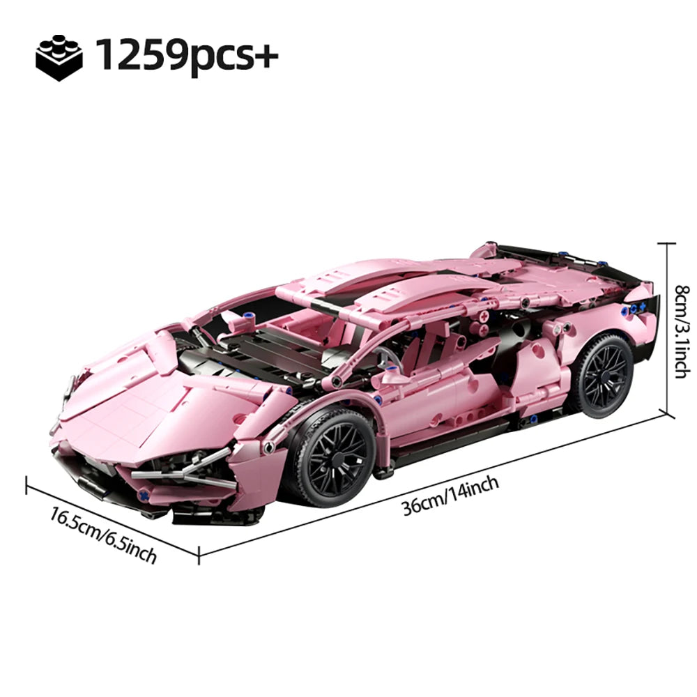1280PCS Racing Supercar Model – Building Blocks Kit for Kids & Adults