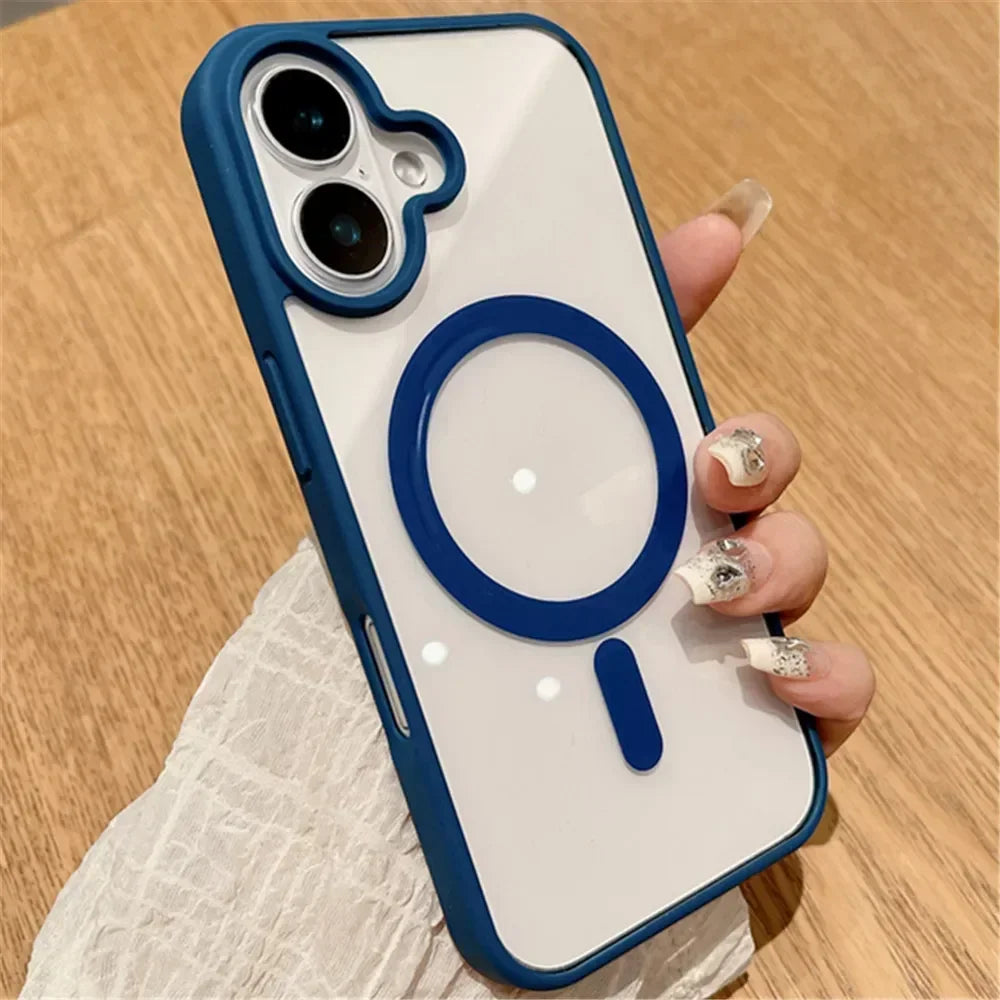 Fashion Clear Magnetic For Magsafe Wireless Charge Case For iPhone 16 15 14 Plus 13 12 Mini 11 Pro Max XS Max XR Acrylic Cover