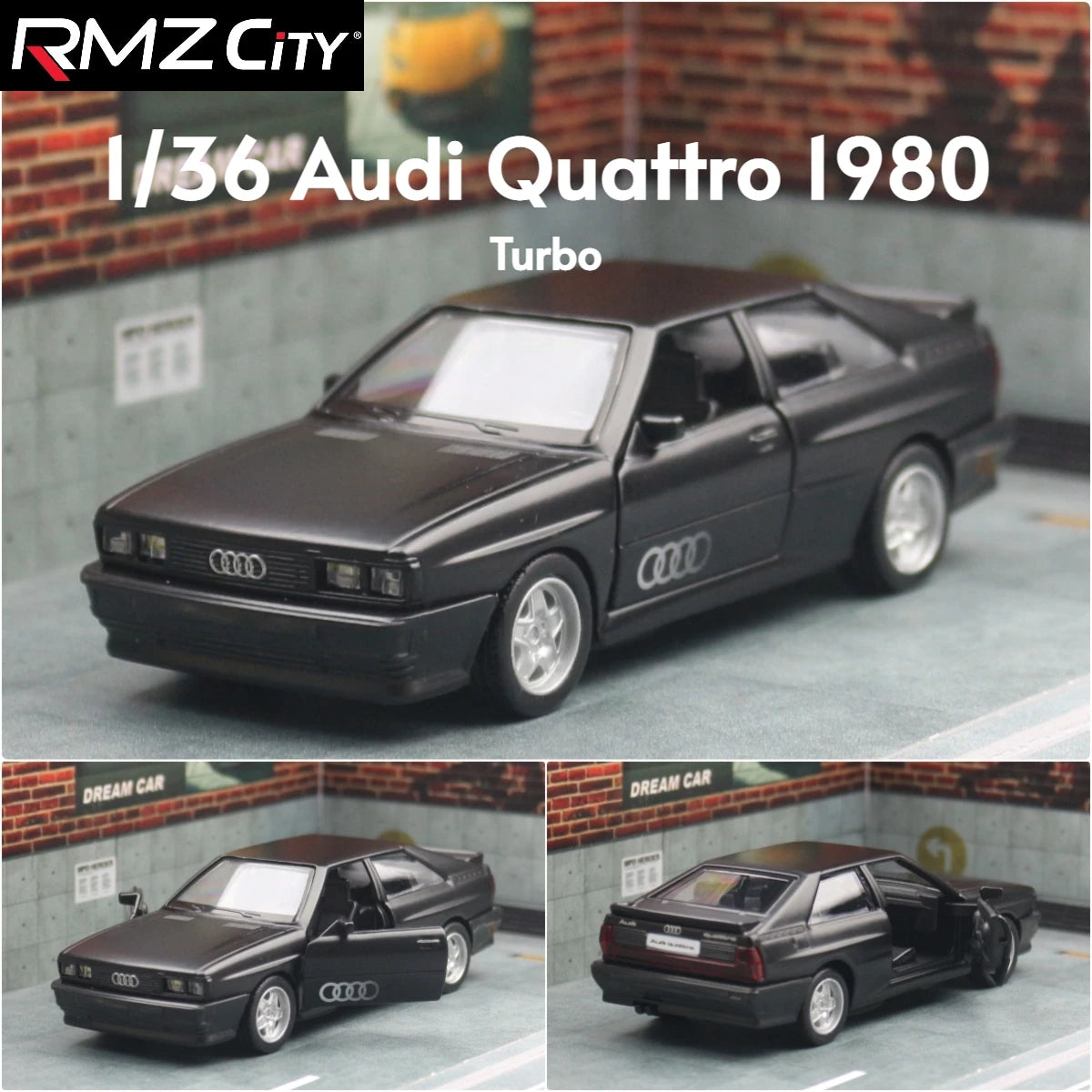 1/36 Audi Quattro Toy Car Model RMZ