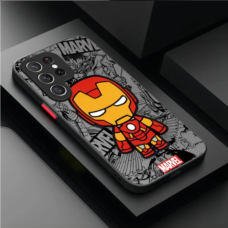 Anime Marvel Spider Man Case For Samsung Galaxy S24 S23 S22 Ultra S21 S20 FE S10 Plus A15 A25 A35 A55 5G Note 20 10 Soft Cover