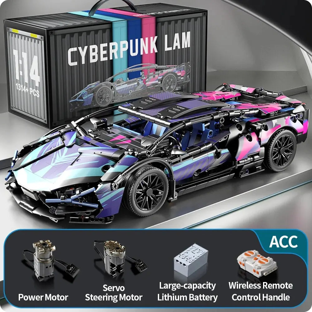 1280PCS Racing Supercar Model – Building Blocks Kit for Kids & Adults