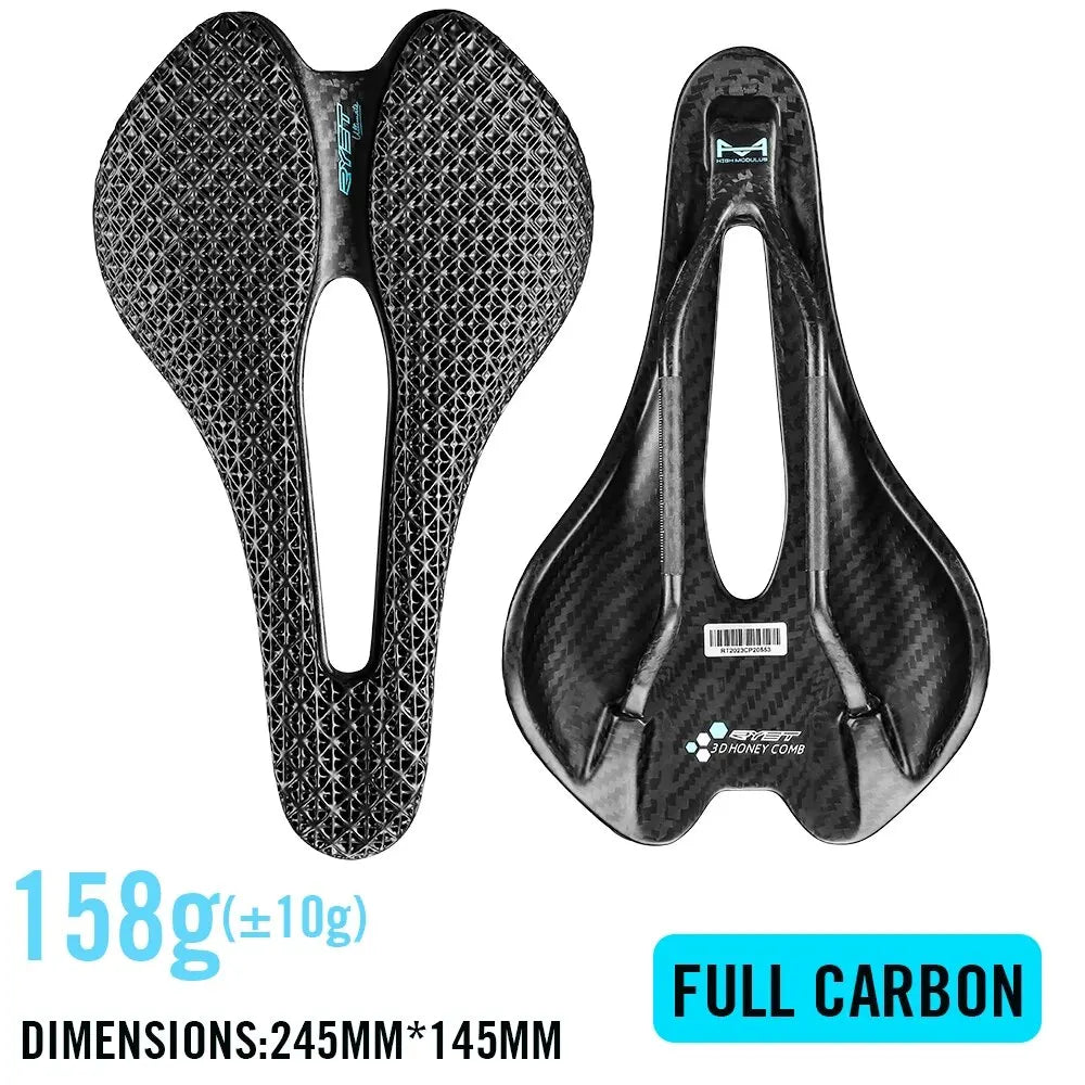 RYET 3D Printed Bicycle Saddle Ultralight Carbon EVA 245x145mm