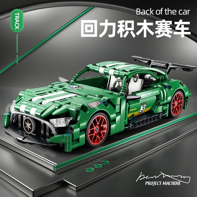ToylinX 456PCS Racing Car Building Blocks – Pull-Back DIY Vehicle Toy