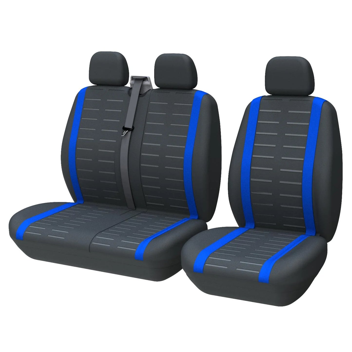 Universal 3D Stripe Seat Covers – 2+1 Set for Vans & Trucks