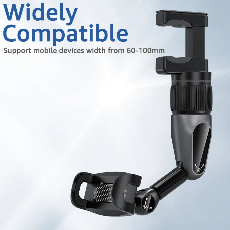 Multifunctional Rearview Mirror Phone Holder – Adjustable Car Mount & GPS Support