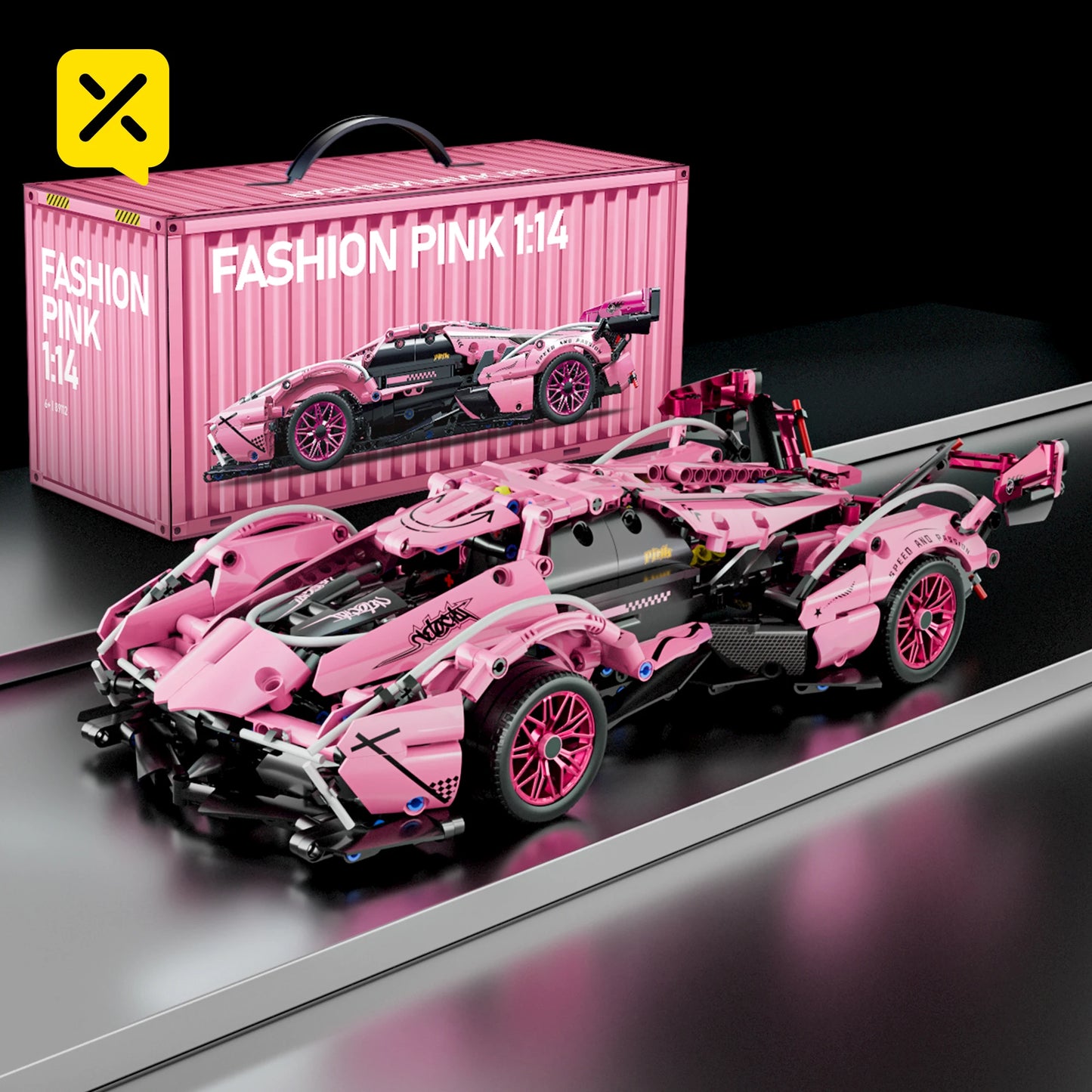 1280PCS Racing Supercar Model – Building Blocks Kit for Kids & Adults