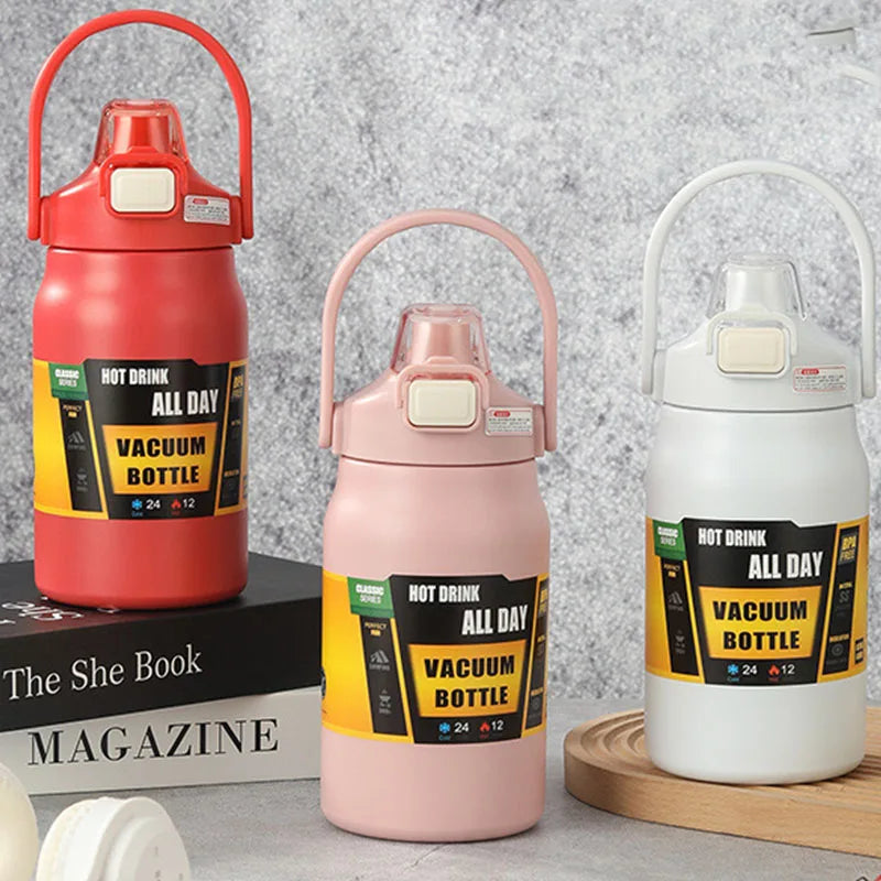 1.5L Stainless Steel Thermos Bottle – Large Capacity Vacuum Insulated Mug