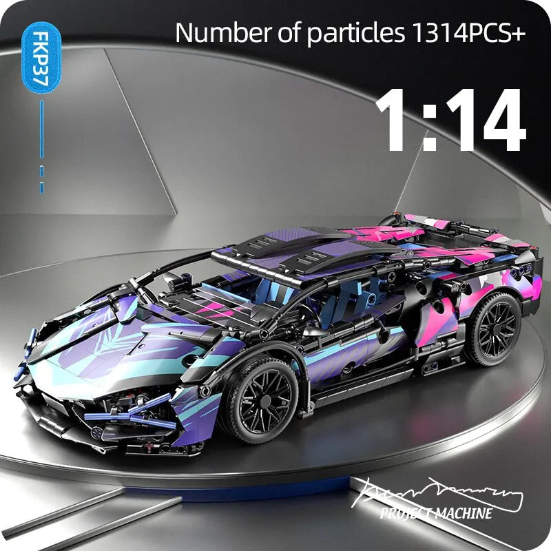 1280PCS Racing Supercar Model – Building Blocks Kit for Kids & Adults
