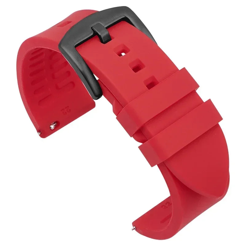 Silicone Watch Band 18mm 19mm 20mm 21mm 22mm 24mm Men's Sports Watrproof Strap for Rolex for Seiko Watch Replacement Watchband