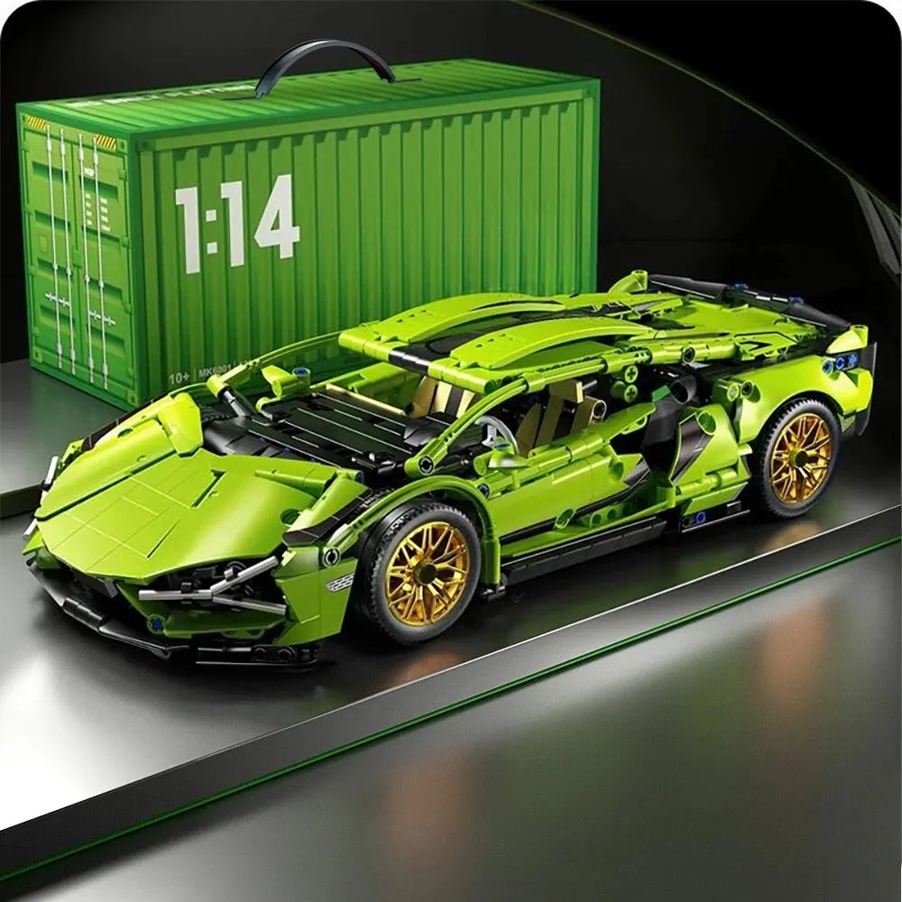 1280PCS Racing Supercar Model – Building Blocks Kit for Kids & Adults