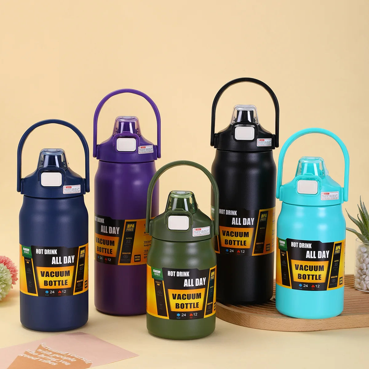 1.5L Stainless Steel Thermos Bottle – Large Capacity Vacuum Insulated Mug