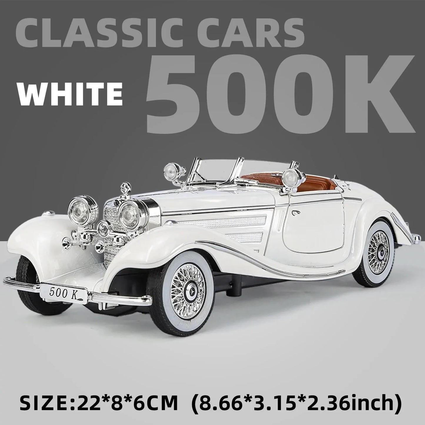 1:24 Alloy Vintage Car Model – Classic 500K & CLK-GTR Collection Piece