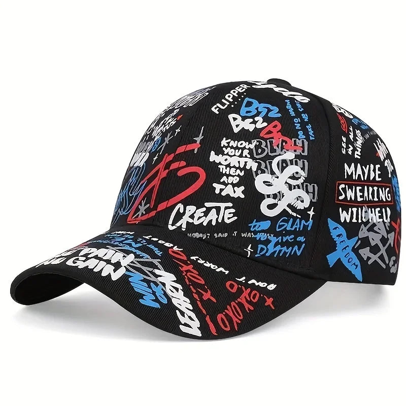 Fashion Graffiti Printing Baseball Cap Outdoor Cotton Casquatte Hat Men Women Summer Sun Hats Adjustable Hip Hop Caps Gorras