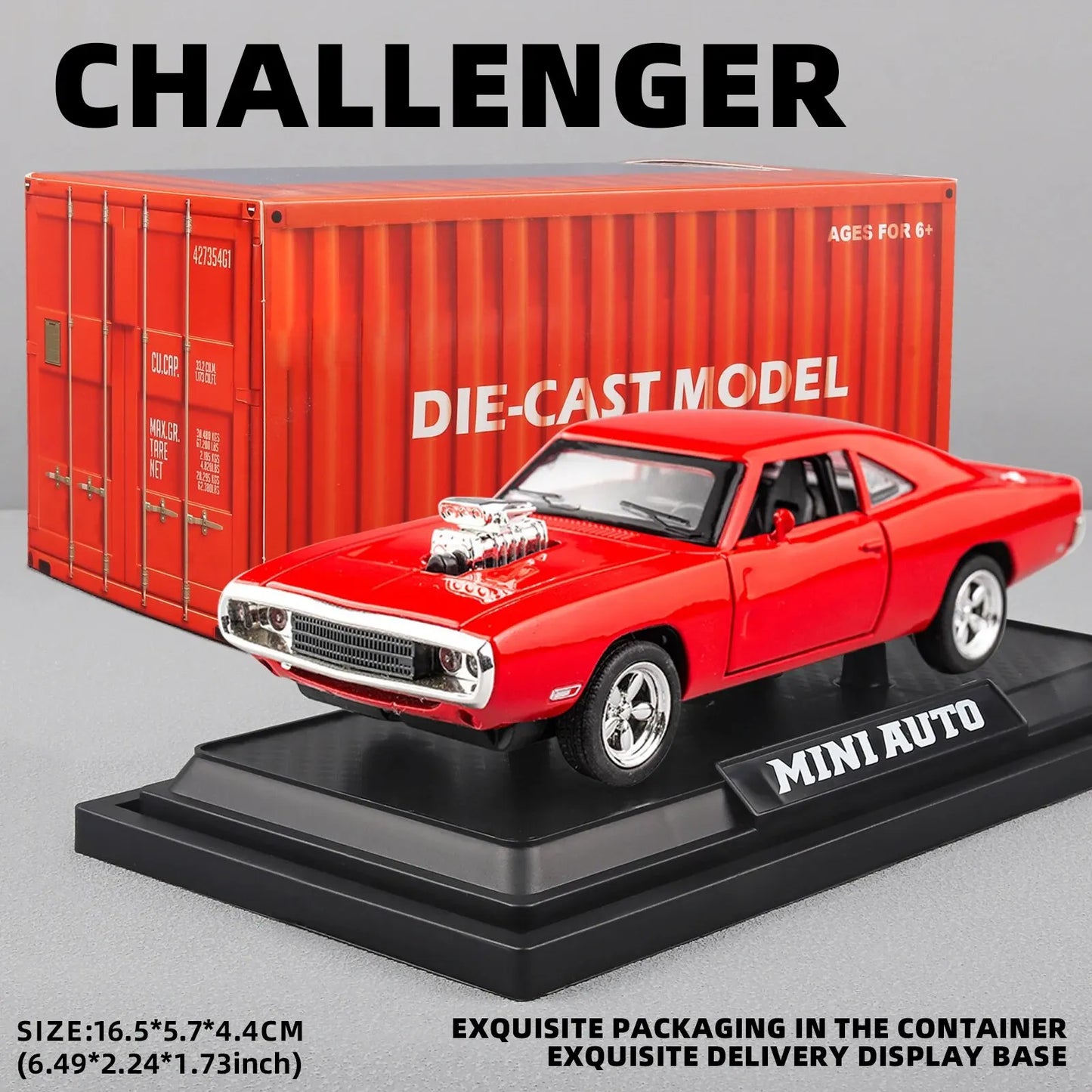 1:32 Scale 1970 Charger Diecast Model Car – Pull-Back Toy for Collectors & Kids