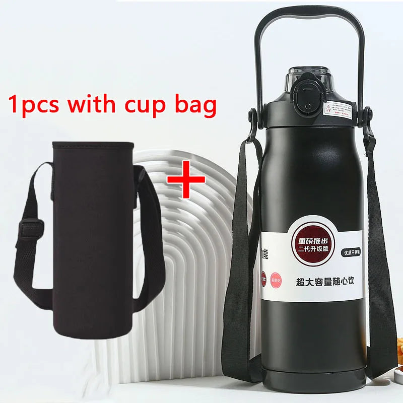 1800ml Stainless Steel Thermos Bottle – Large Capacity Vacuum Flask for Outdoors