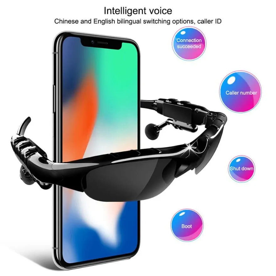 Wireless Stereo Earphones & Mic Sunglasses – Sport & Driving Headset