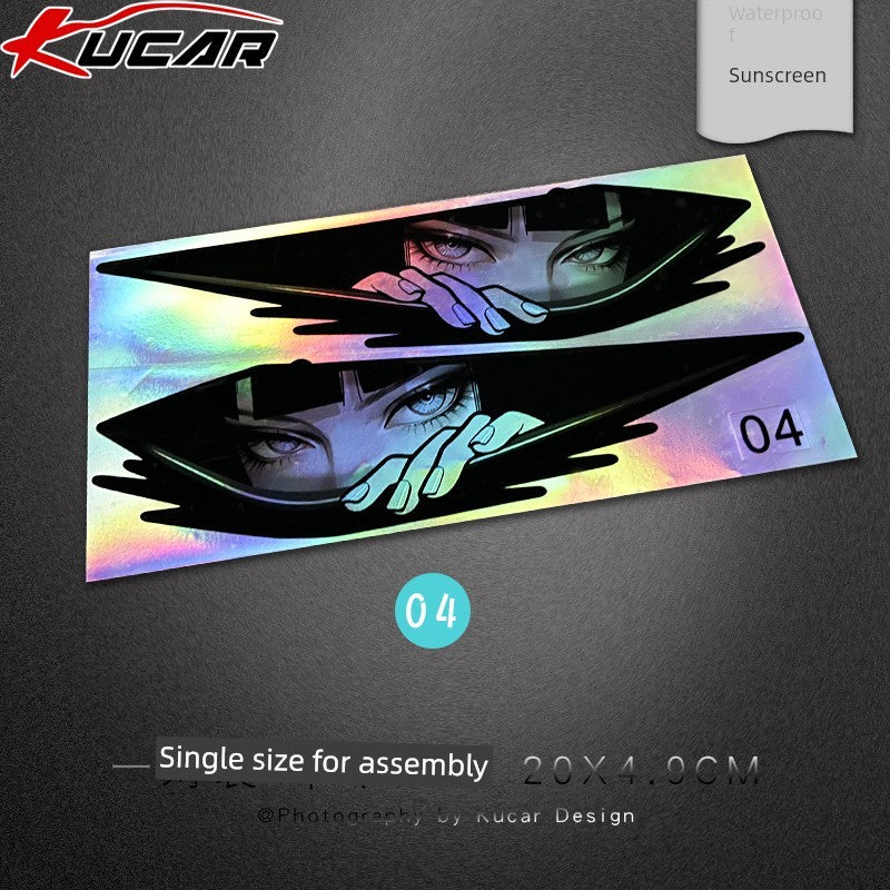 Anime Young Adult Waterproof Laser Blocking Car Sticker